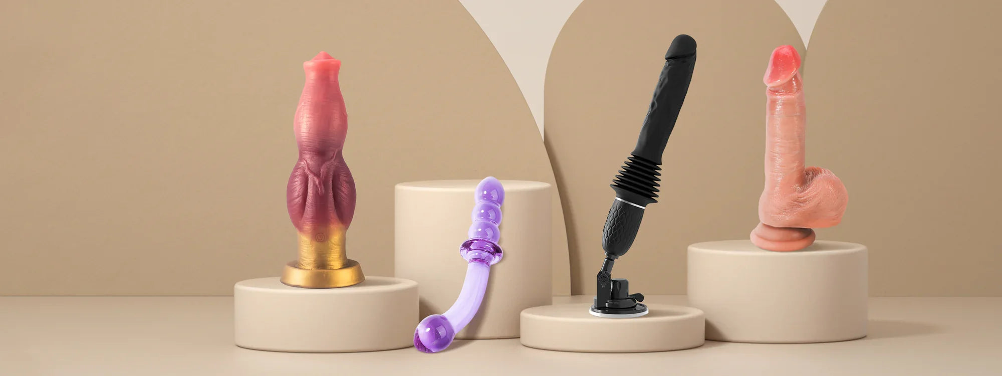Sélection de godes : silicone réaliste, verre et modèles fantaisie