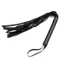 Fouet flogger Big Peach en similicuir noir de 46 cm