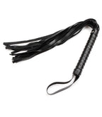 Fouet flogger Big Peach en similicuir noir de 46 cm