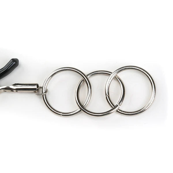 Tri-Rings : paire de pinces à tétons en métal, design discret