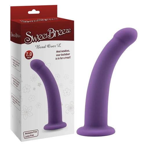 Courbe : gode violet vue de profil avec base stable