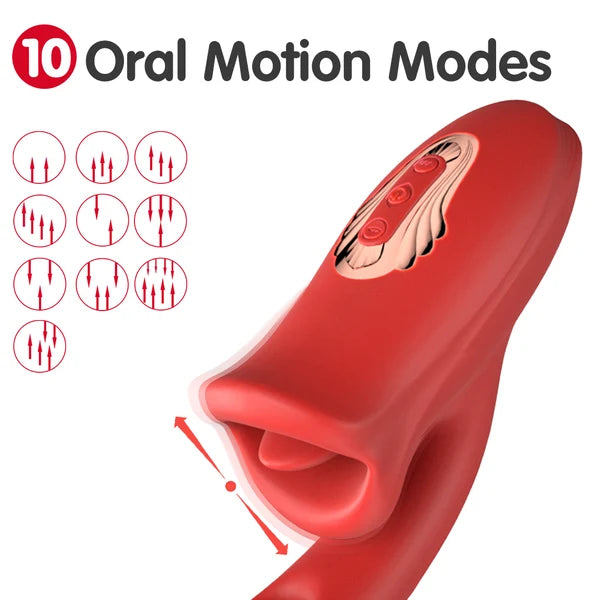Trinity rabbit : 10 modes de léchage de la langue en silicone
