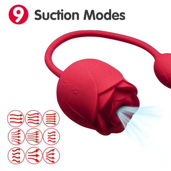 Rose Love : 9 modes de succion à air pulsé de la tête en rose
