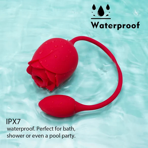 Rose Love étanche IPX7, utilisable dans le bain et sous la douche