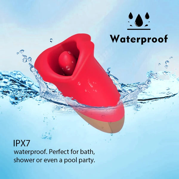 Lips Kiss étanche IPX7, utilisable sous la douche